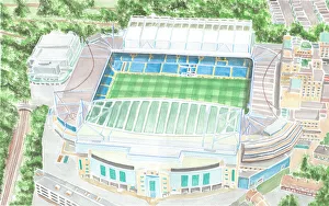 London Prints: Stamford Bridge is a football stadium in Fulham