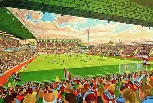 Stadia Of England Prints: Turf Moor Stadium - Burnley FC