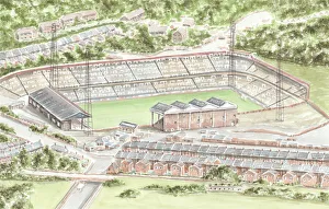London Prints: The Valley is a 27, 111 capacity sports stadium in Charlton