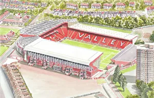 Stadia Prints: The Valley is a 27, 111 capacity sports stadium in Charlton