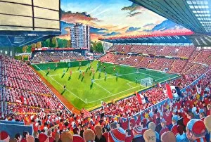 Stadia of England Collection: The Valley Stadium Fine Art - Charlton Athletic Football Club