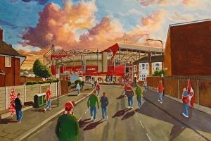 Stadia of England Collection: The Valley Stadium Going to the Match Fine Art - Charlton Athletic FC