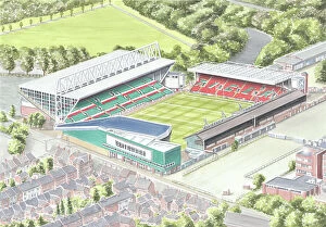 David Baldwin Art Collection: Welford Road Stadium - Leicester Tigers Rugby Union