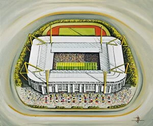 Stadia of Germany Collection: Westfalonstadion Art - Borussia Dortmund