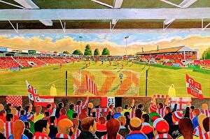 Latest Stadia Art! Collection: Whaddon Road Stadium - Cheltenham Town FC